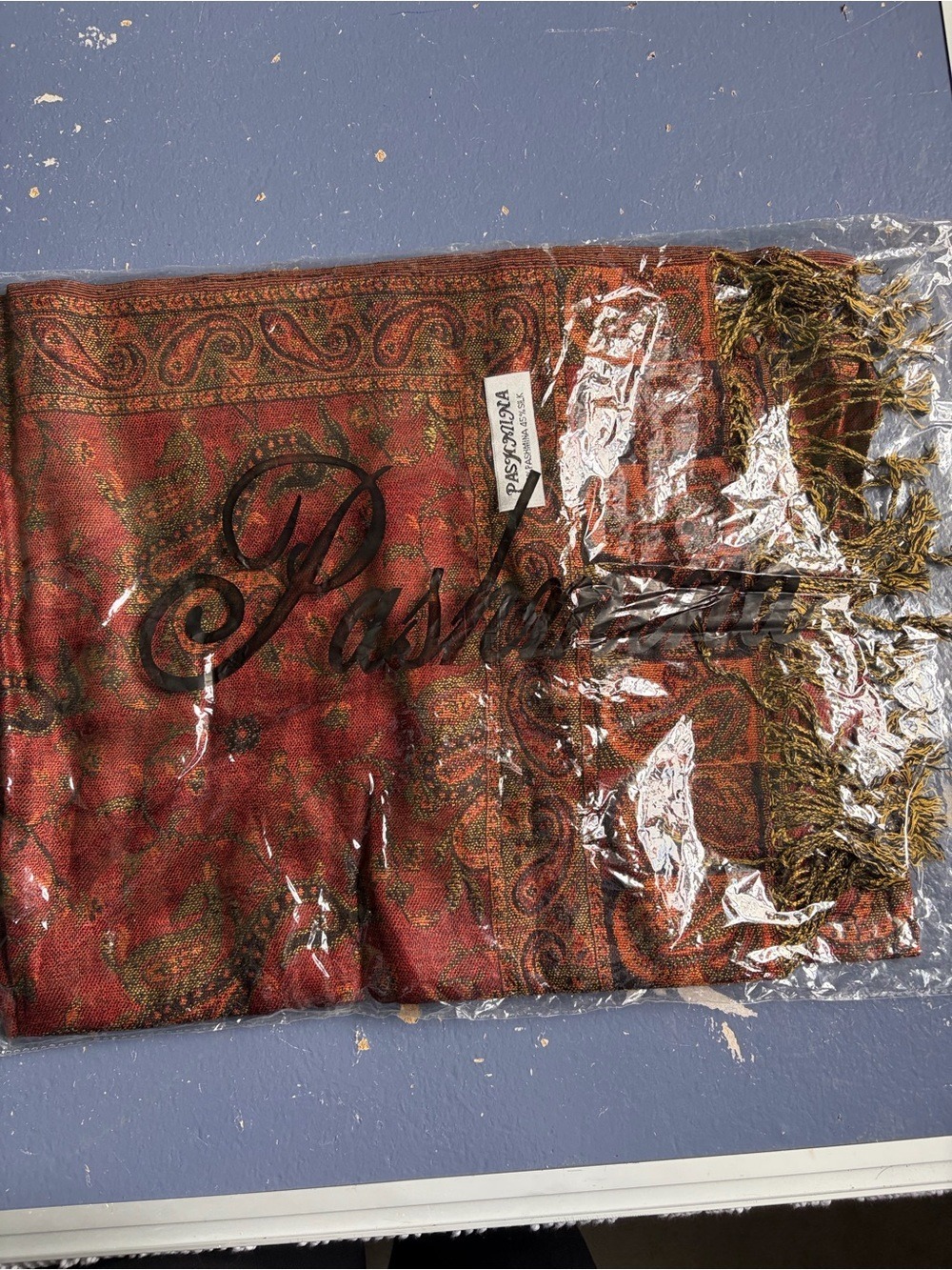 Pashmina & Silk Scarf,New - Picture 2 of 6